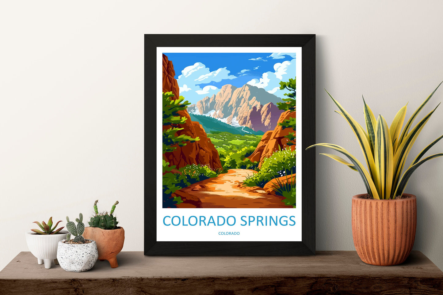 Colorado springs Travel Print Wall Art Colorado springs Wall Hanging Home Décor Colorado springs Gift Art Lovers Colorado Art Gift Lover