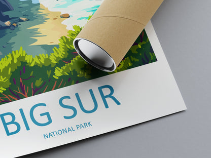 Big Sur National Park Travel Print Wall Art Big Sur Wall Hanging Home Décor Big Sur Gift Art Lovers California Lover Gift Big Sur Poster