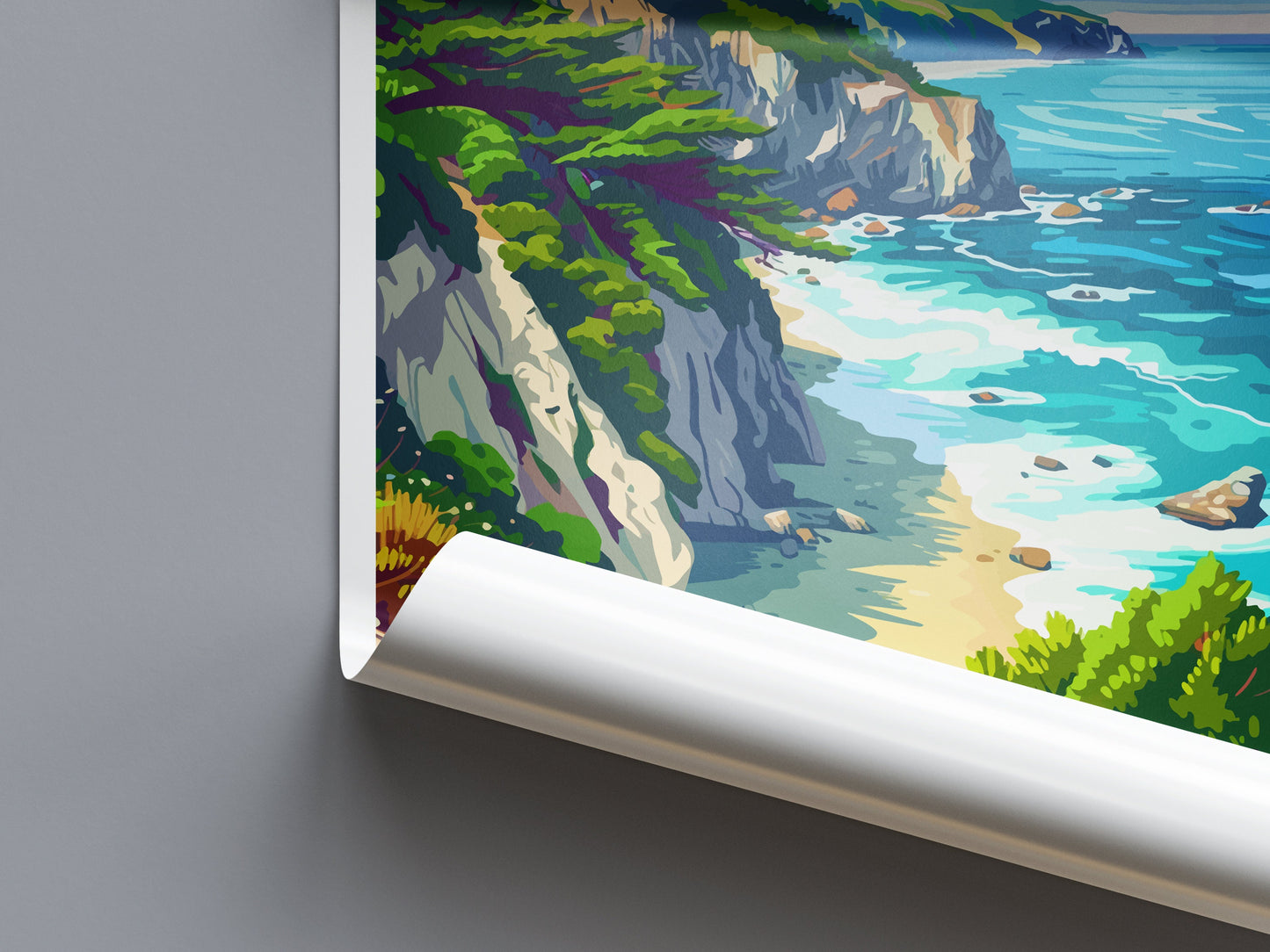 Big Sur National Park Travel Print Wall Art Big Sur Wall Hanging Home Décor Big Sur Gift Art Lovers California Lover Gift Big Sur Poster