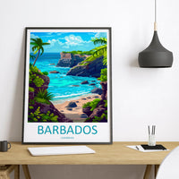 Barbados Travel Print Wall Art Barbados Wall Hanging Home Décor Barbados Gift Art Lovers Wall Art Caribbean Travel Print Barbados Decor