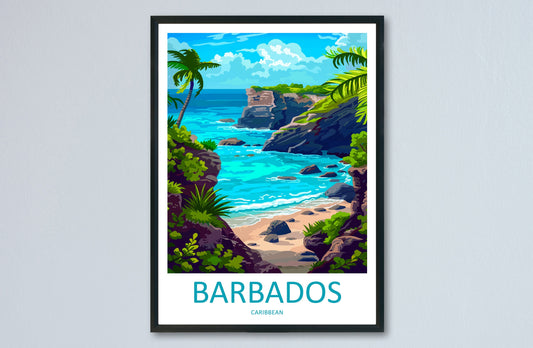 Barbados Travel Print Wall Art Barbados Wall Hanging Home Décor Barbados Gift Art Lovers Wall Art Caribbean Travel Print Barbados Decor