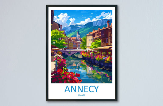 Annecy Travel Print Wall Art Annecy Wall Hanging Home Decoration Annecy Gift Art Lovers Wall Art Print Art Annecy Wall Hanging Poster Annecy