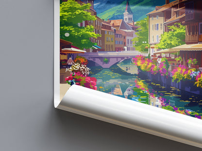 Annecy Travel Print Wall Art Annecy Wall Hanging Home Decoration Annecy Gift Art Lovers Wall Art Print Art Annecy Wall Hanging Poster Annecy