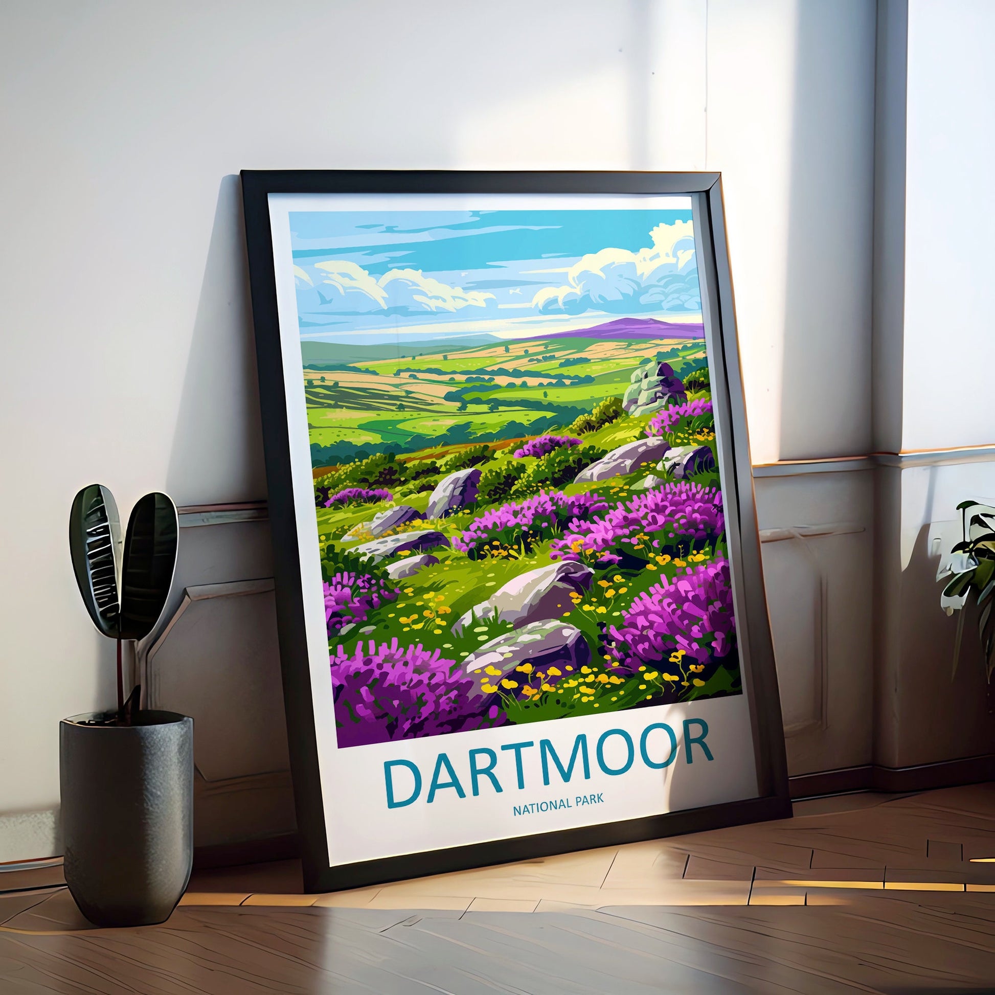 Dartmoor Travel Print Wall Art Dartmoor Wall Hanging Home Deco National Park Gift Art Lovers Wall Art Print Dartmoor National Park Wall Art