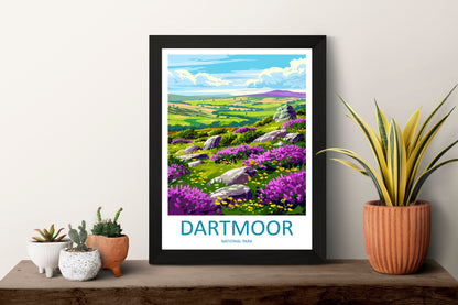 Dartmoor Travel Print Wall Art Dartmoor Wall Hanging Home Deco National Park Gift Art Lovers Wall Art Print Dartmoor National Park Wall Art