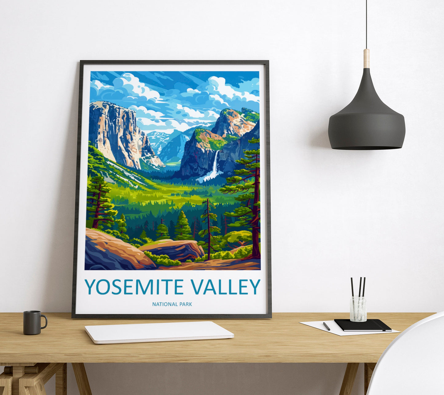 Yosemite Valley National Park Travel Print Wall Art Yosemite Valley Wall Hanging Home Décor Yosemite Valley Gift Art Lovers California Art