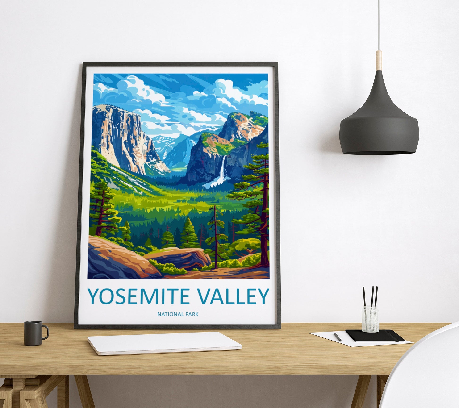 Yosemite Valley National Park Travel Print Wall Art Yosemite Valley Wall Hanging Home Décor Yosemite Valley Gift Art Lovers California Art