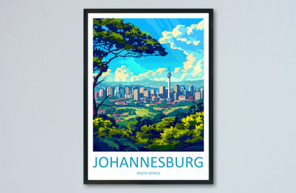 Johannesburg Travel Print Wall Art Johannesburg Wall Hanging Home Décor Johannesburg Gift Art Lovers South Africa Art Print Johannesburg Art