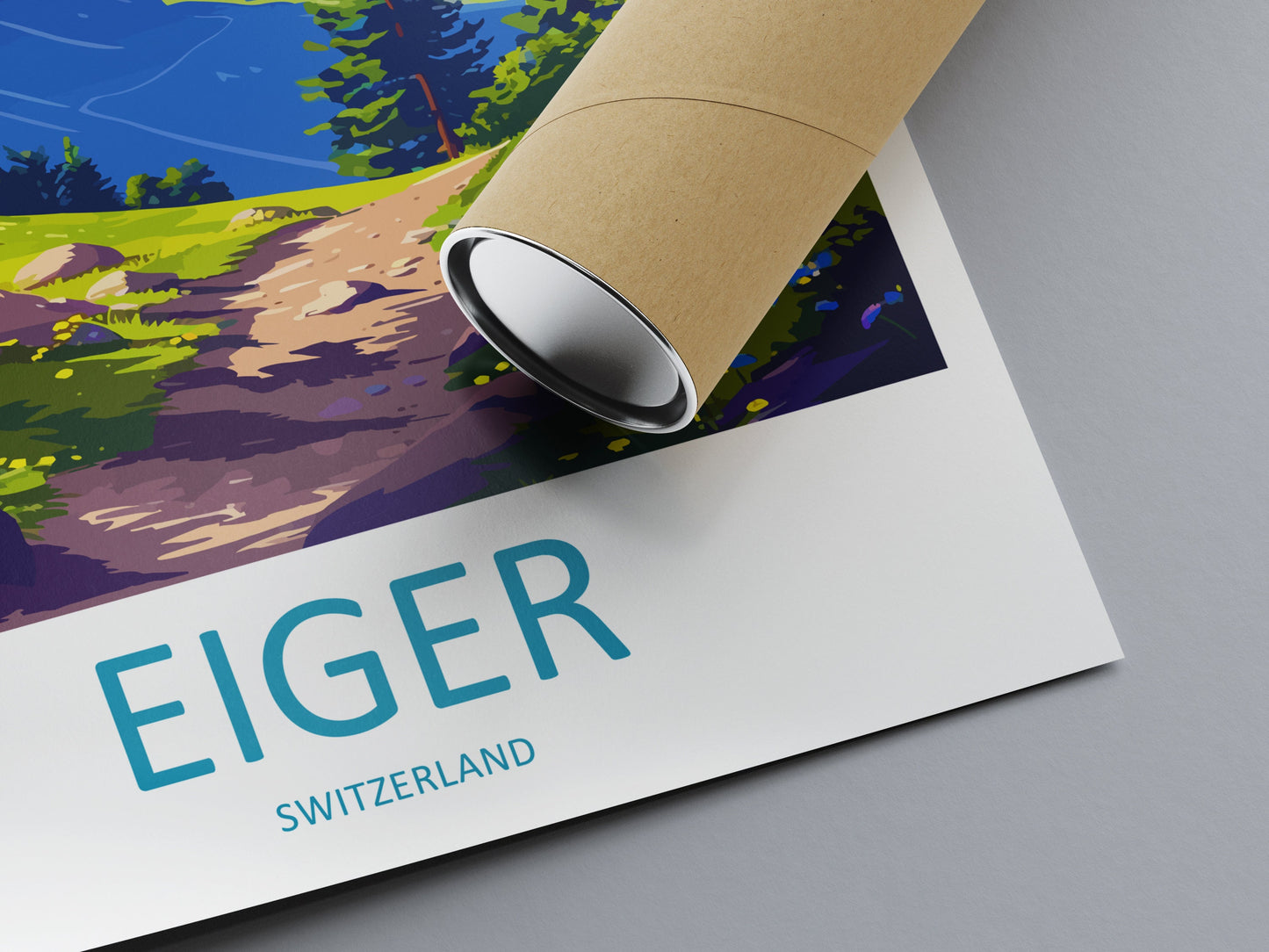 Eiger Travel Print Wall Art Eiger Wall Hanging Home Décor Eiger Gift Art Lovers Switzerland Art Lover Gift Eiger Travel Art