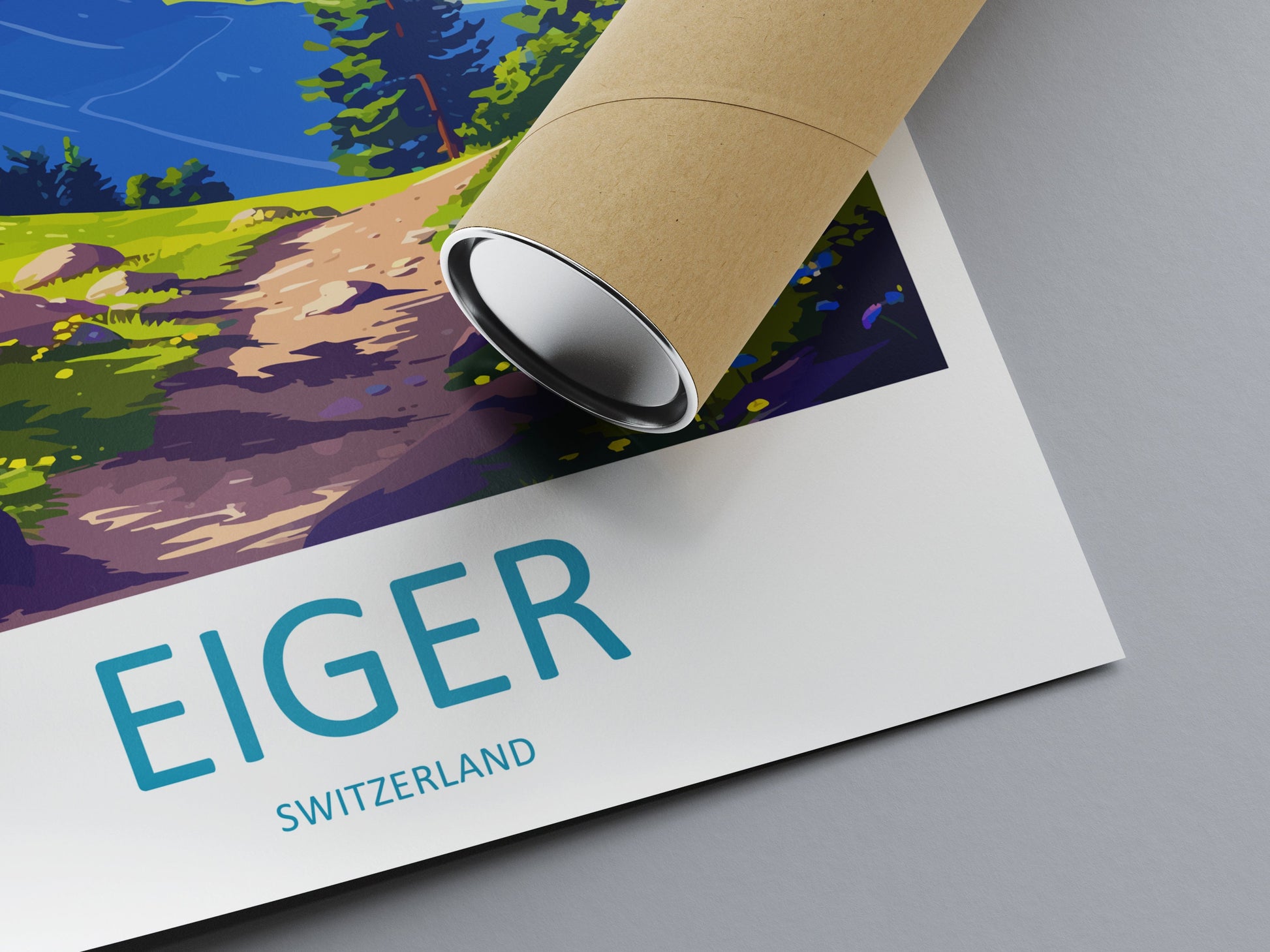Eiger Travel Print Wall Art Eiger Wall Hanging Home Décor Eiger Gift Art Lovers Switzerland Art Lover Gift Eiger Travel Art