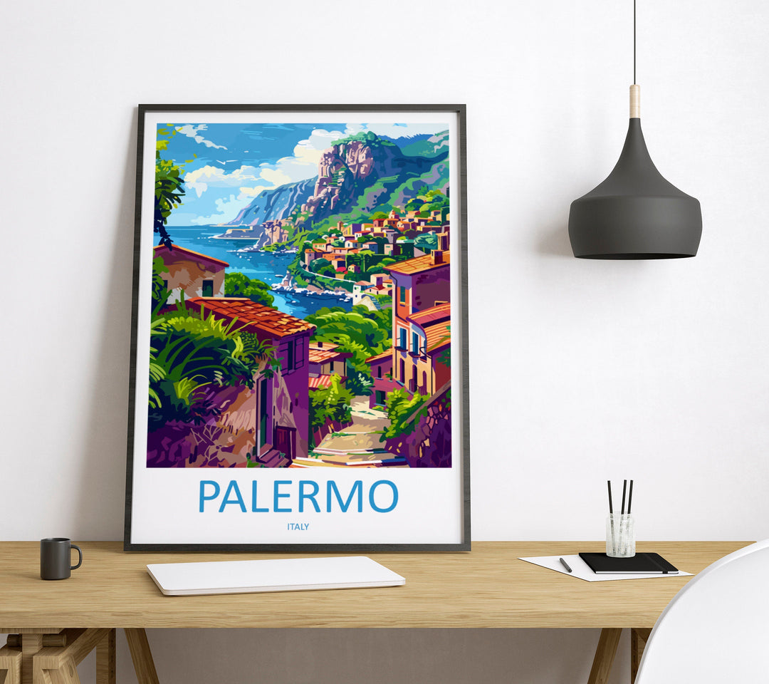 Palermo Travel Print Palermo Sicily Home Décor Palermo Art Print Sicily Town Room Print For Sicily Gift Palermo Poster Wall Art For Italy
