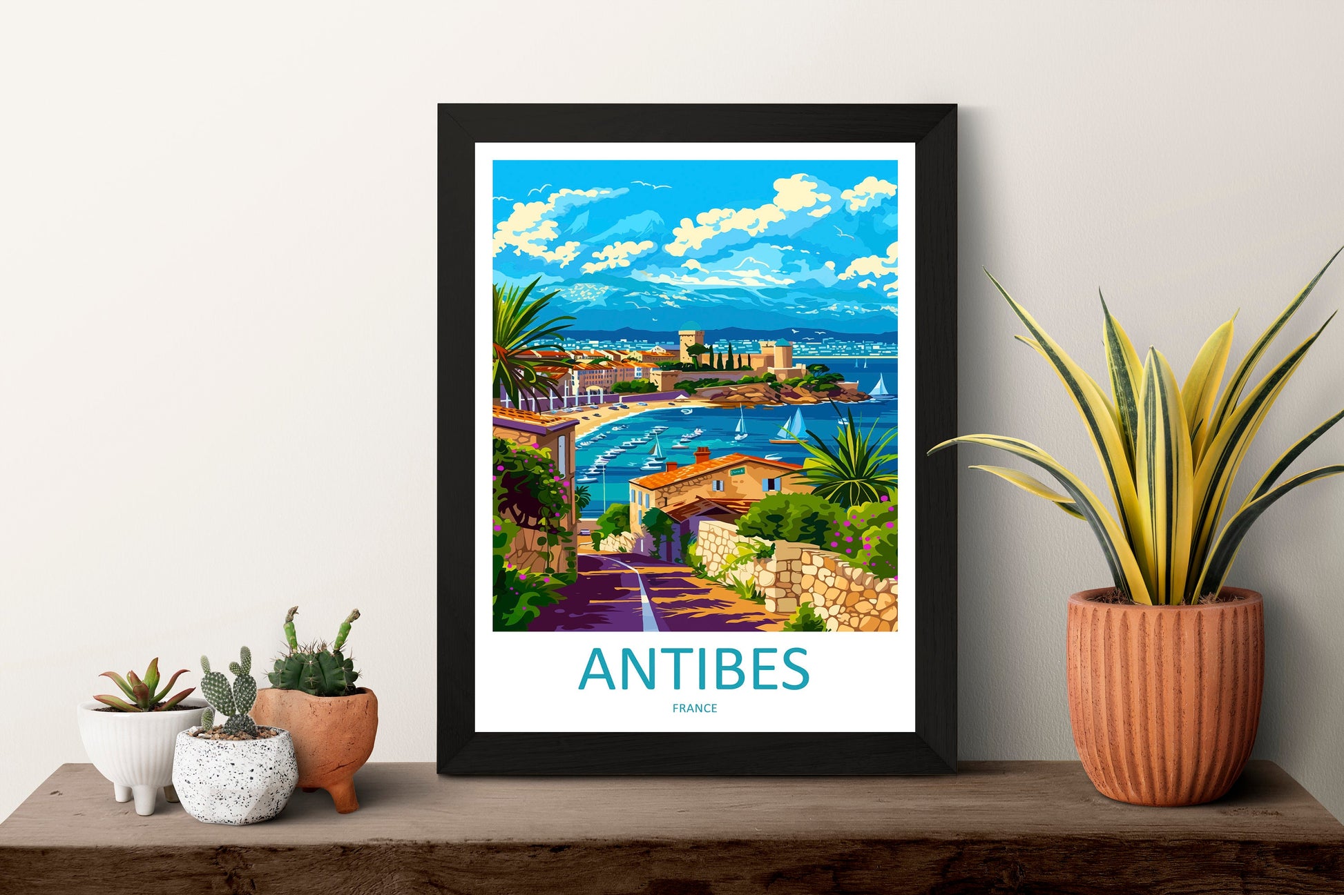 Antibes Travel Print Wall Art Antibes Wall Hanging Home Décor Antibes Gift Art Lovers France Art Lover Gift Antibes Print France Artwork
