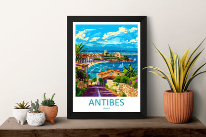 Antibes Travel Print Wall Art Antibes Wall Hanging Home Décor Antibes Gift Art Lovers France Art Lover Gift Antibes Print France Artwork