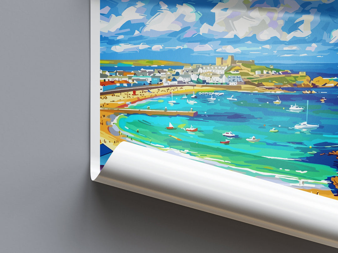 St Ives Travel Print Wall Art St Ives Wall Hanging Home Décor St Ives Gift Art Lovers Cornwall Art Lover Gift