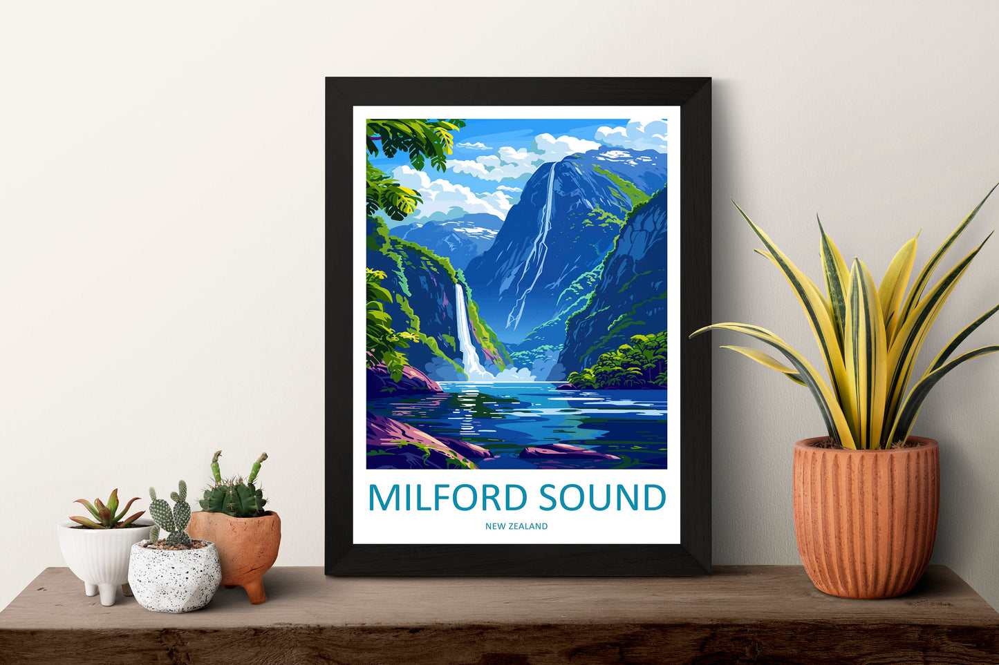 Milford Sound Travel Print Wall Art Milford Sound Wall Hanging Home Décor Milford Sound Gift Art Lovers New Zealand Art Lover Gift