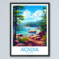 Acadia National Park Travel Print Wall Art Acadia National Park Wall Hanging Home Décor Acadia National Park Gift Art Lovers National Park