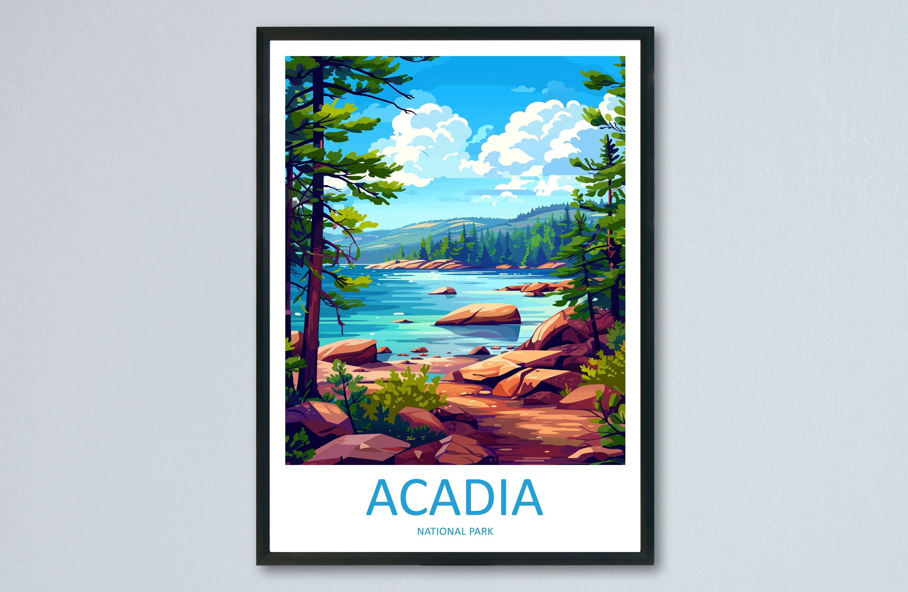 Acadia National Park Travel Print Wall Art Acadia National Park Wall Hanging Home Décor Acadia National Park Gift Art Lovers National Park