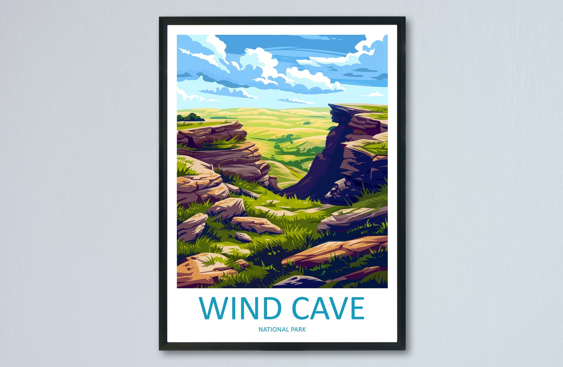 Wind Cave National Park Travel Print Wall Art Wind Cave National Park Wall Hanging Home Décor Wind Cave National Park