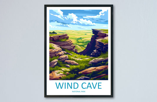 Wind Cave National Park Travel Print Wall Art Wind Cave National Park Wall Hanging Home Décor Wind Cave National Park