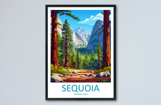 Sequoia National Park Travel Print Wall Art Sequoia Wall Hanging Home Décor Sequoia Gift Art Lovers California Art Lover Gift