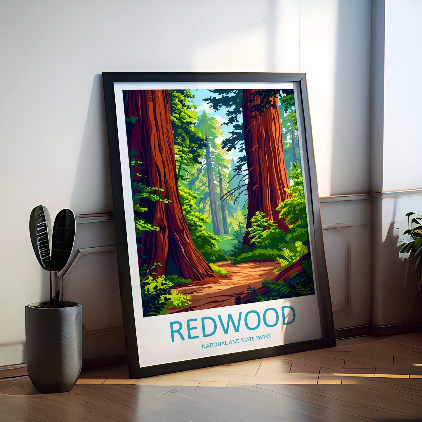 Redwood National Park Travel Print Wall Art Redwood Wall Hanging Home Décor Redwood Gift Art Lovers California Art Lover Gift