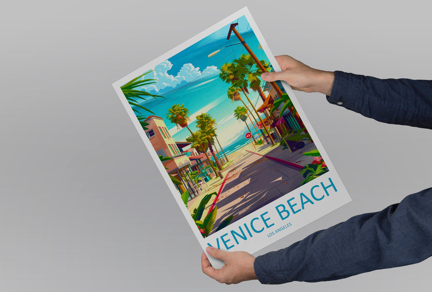 Venice Beach Travel Print Wall Art Venice Beach Wall Hanging Home Décor Venice Beach Gift Art Lovers California Art Lover Gift Venice Beach