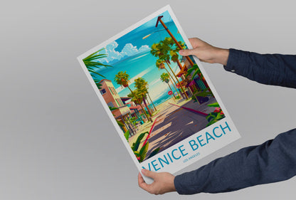 Venice Beach Travel Print Wall Art Venice Beach Wall Hanging Home Décor Venice Beach Gift Art Lovers California Art Lover Gift Venice Beach