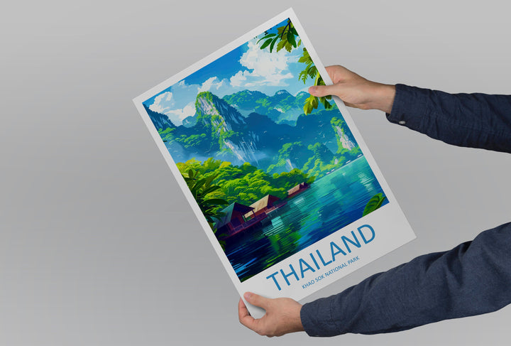 Khao Sok National Park Travel Print Wall Art Khao Sok Wall Hanging Home Decor Khao Sok Art Lovers Wall Art Thailand Travel Print Gift