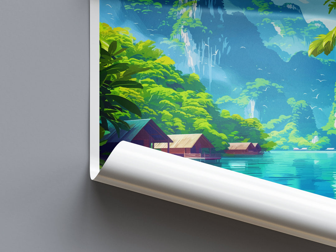 Khao Sok National Park Travel Print Wall Art Khao Sok Wall Hanging Home Decor Khao Sok Art Lovers Wall Art Thailand Travel Print Gift