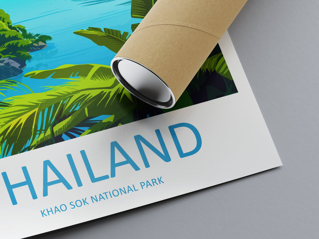 Khao Sok National Park Travel Print Wall Art Khao Sok Wall Hanging Home Decor Khao Sok Art Lovers Wall Art Thailand Travel Print Gift