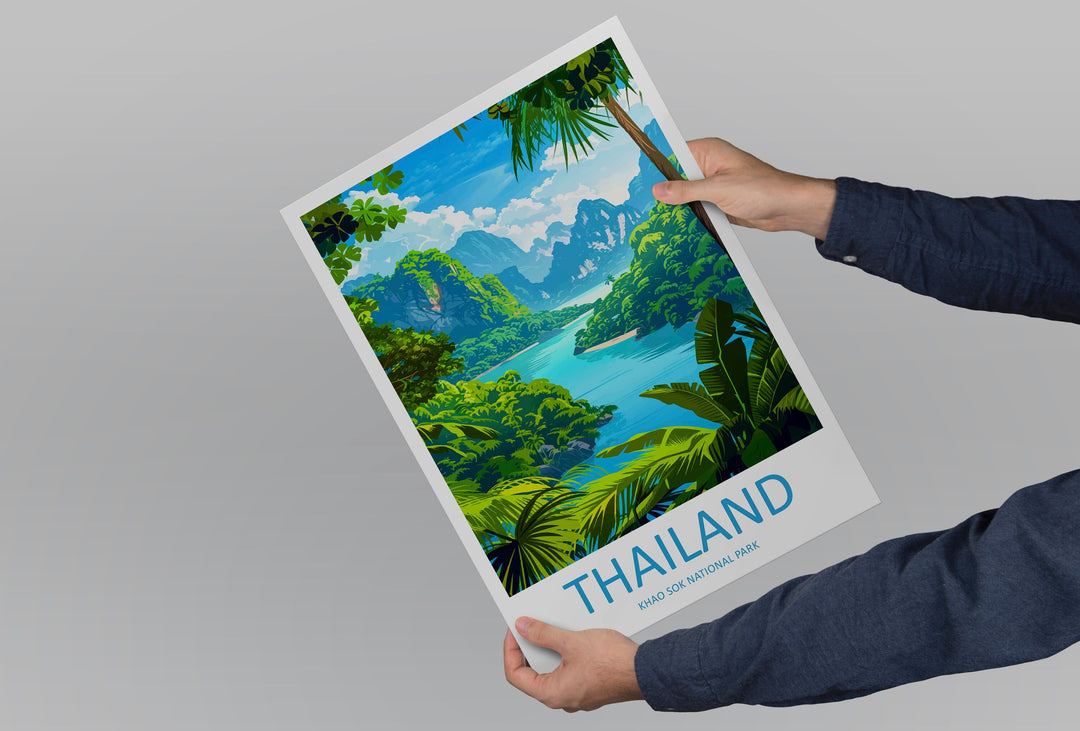 Khao Sok National Park Travel Print Wall Art Khao Sok Wall Hanging Home Decor Khao Sok Art Lovers Wall Art Thailand Travel Print Gift