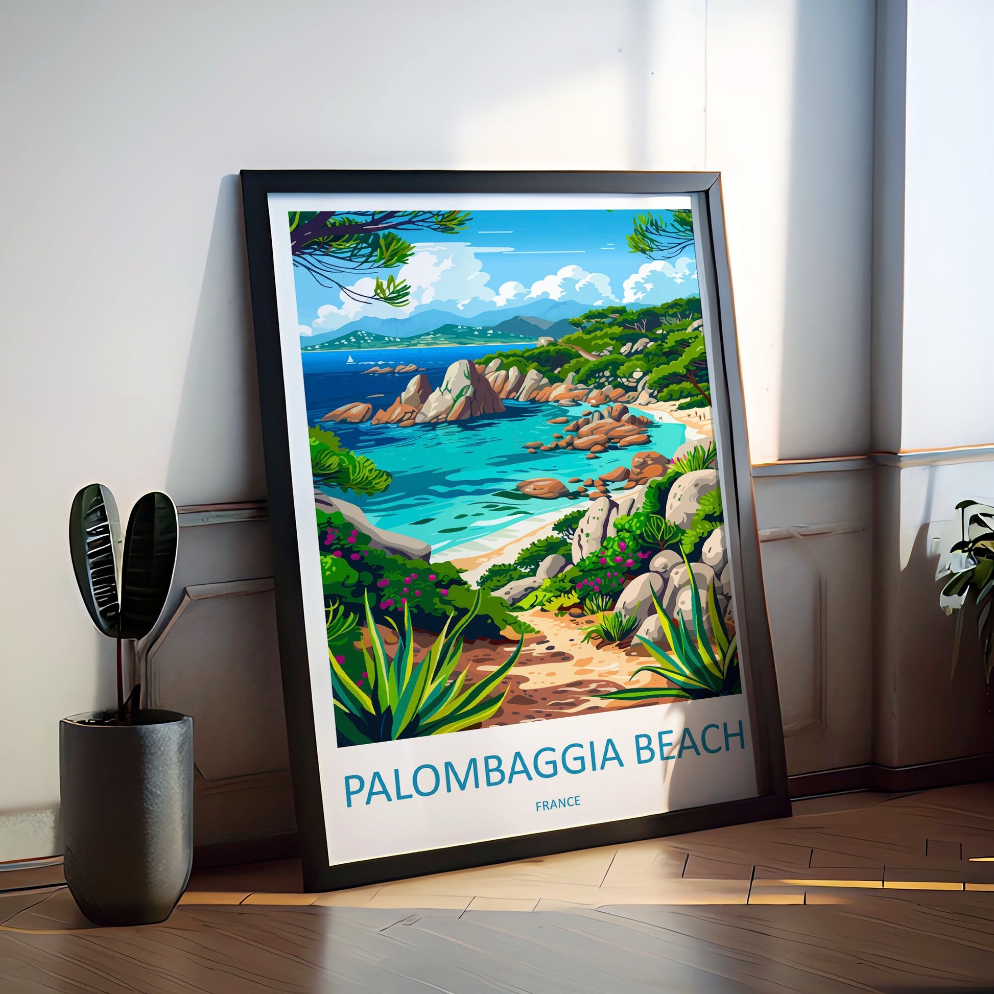 Palombaggia Travel Print Wall Art Palombaggia Wall Hanging Home Decor Palombaggia France Gift Art Lovers Wall Art Print Art Corsica Wall art