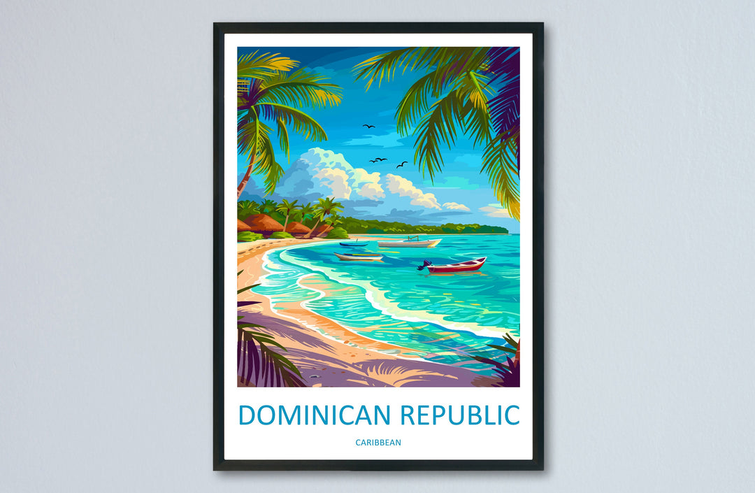 Dominican Republic Travel Print Wall Art Dominican Republic Wall Hanging Home Décor Dominican Republic Gift Art Lovers Wall Art Caribbean