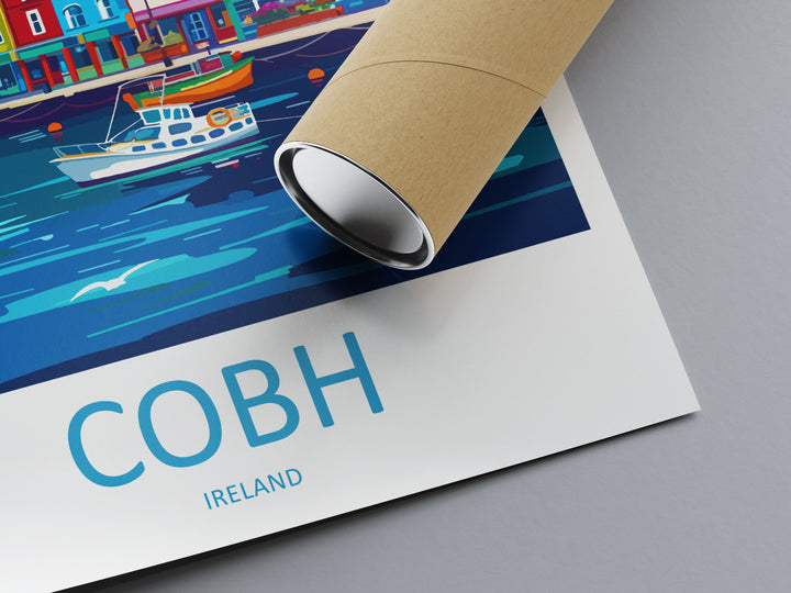 Cobh Skyline Print Cobh Home Decor Skyline City Art Print Cobh Wall Art for Ireland Enthusiast Gift Wall Hanging Cobh Ireland Print