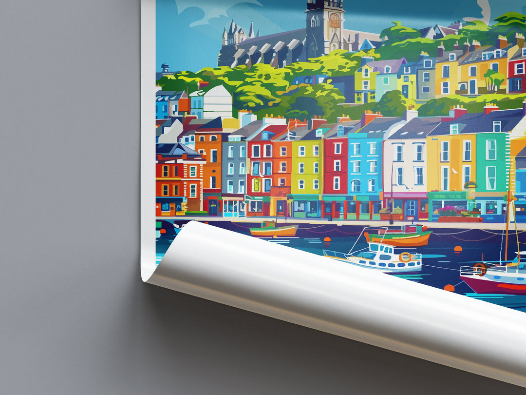 Cobh Skyline Print Cobh Home Decor Skyline City Art Print Cobh Wall Art for Ireland Enthusiast Gift Wall Hanging Cobh Ireland Print