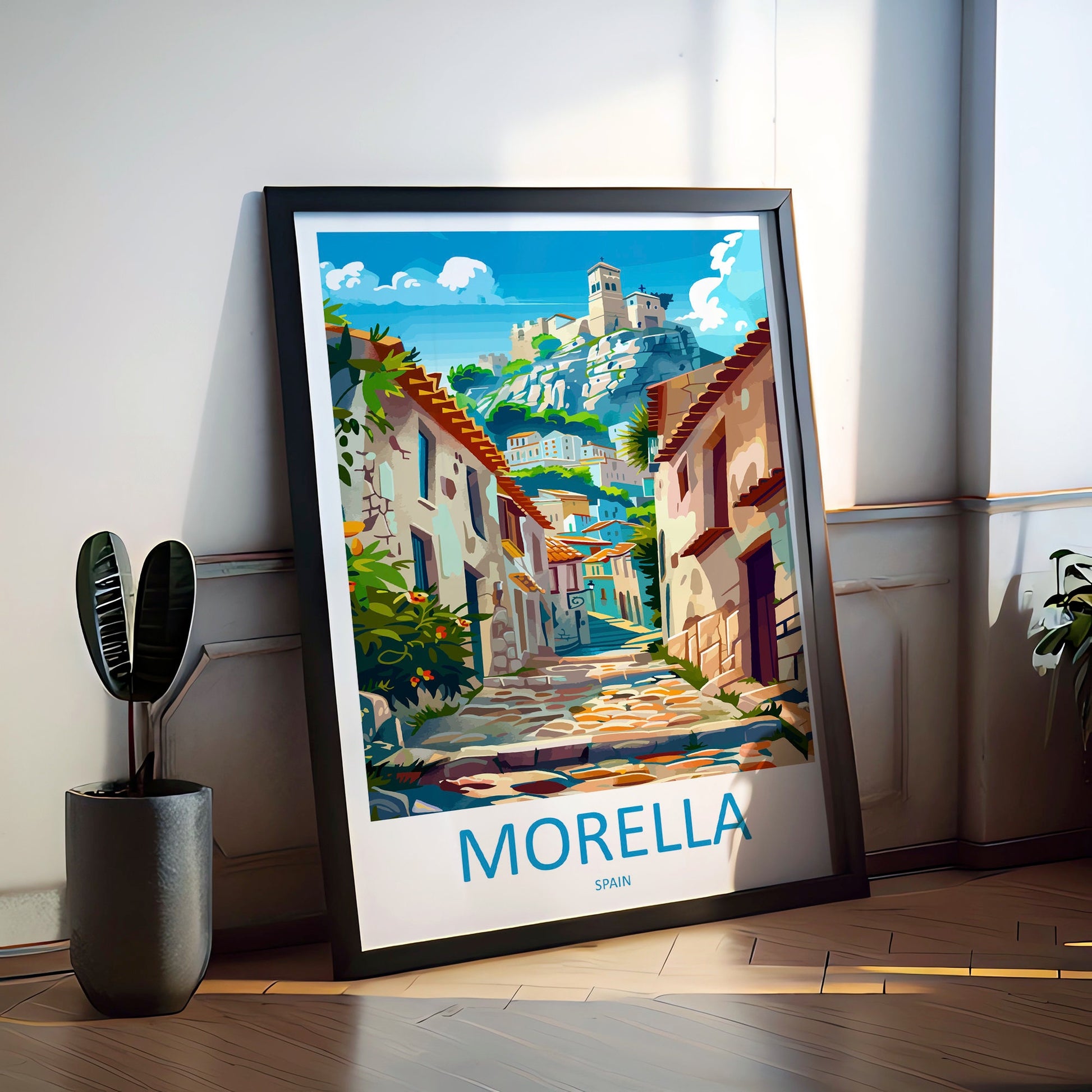 Morella Travel Print Wall Art Morella Wall Hanging Home Décor Morella Gift Art Lovers Spain Art Lover Gift Morella Print Spain Wall Art