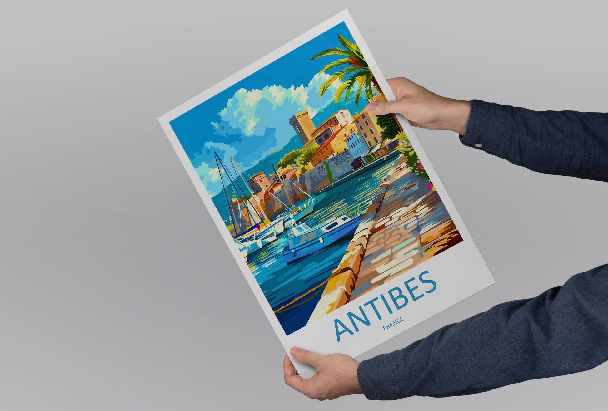 Antibes Travel Print Wall Art Antibes Wall Hanging Home Décor Antibes Gift Art Lovers France Art Lover Gift Antibes Print France Artwork