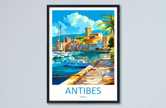 Antibes Travel Print Wall Art Antibes Wall Hanging Home Décor Antibes Gift Art Lovers France Art Lover Gift Antibes Print France Artwork