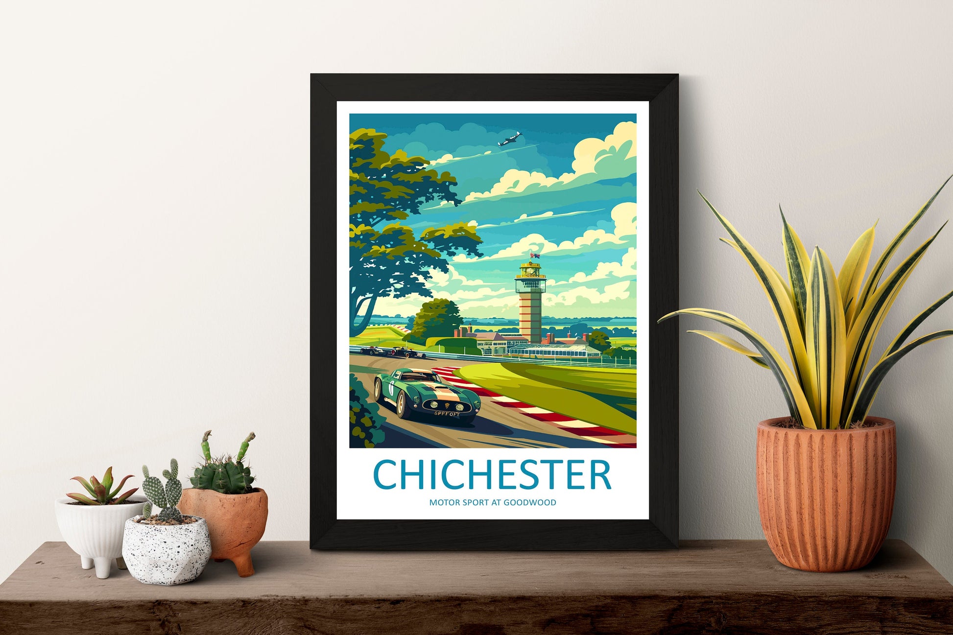 Chichester Motorsport At Goodwood Travel Print Wall Art Chichester Wall Hanging Home Décor Chichester Gift Art Lovers England Art Lover Gift