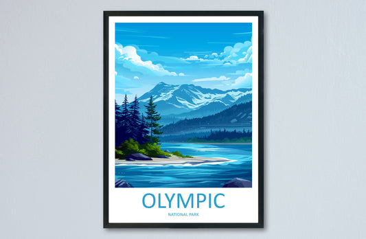 Olympic National Park Travel Print Wall Art Olympic National Park Wall Hanging Home Décor Olympic National Park Art Gift Poster