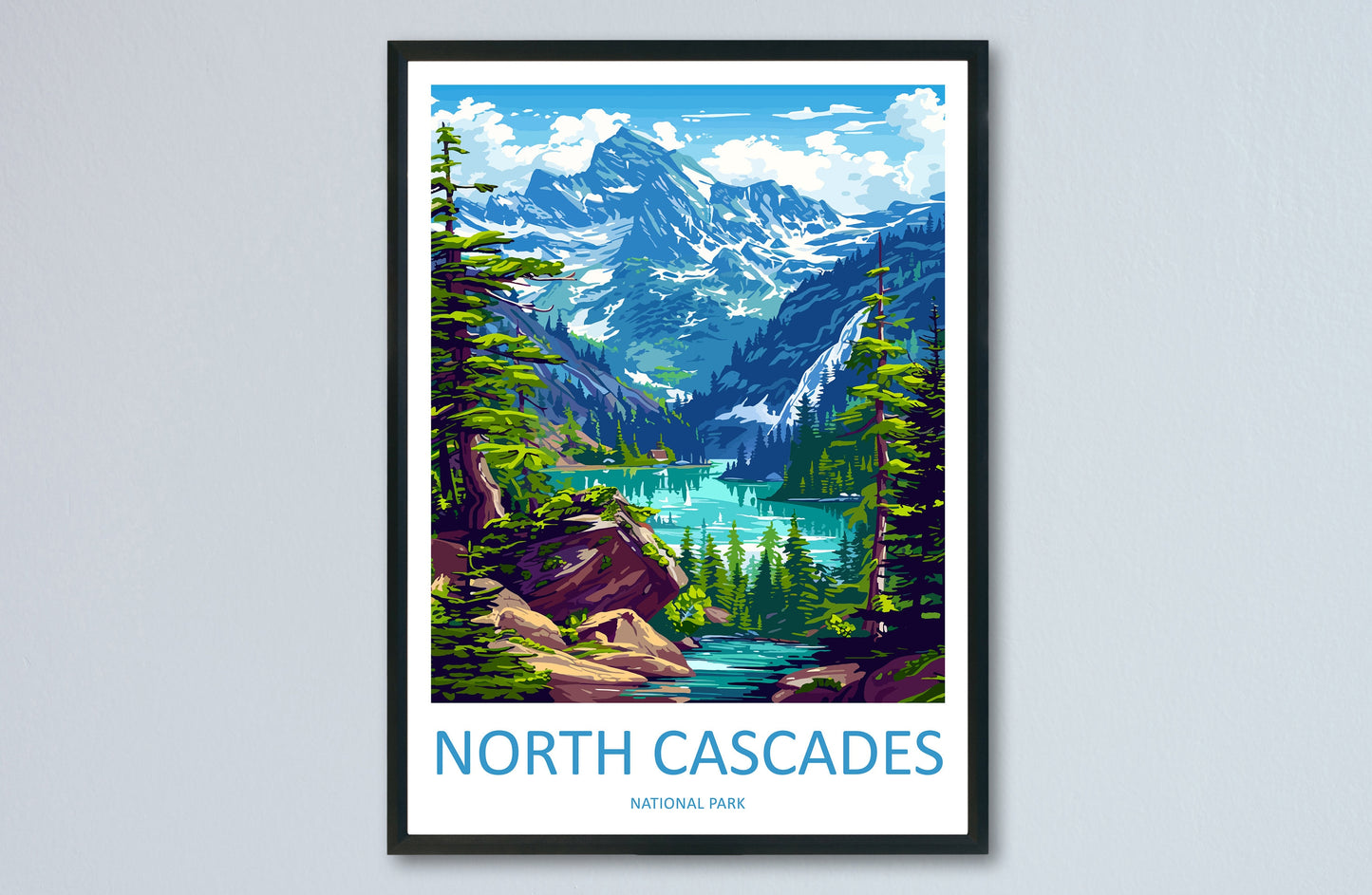 North Cascades National Park Travel Print Wall Art North Cascades National Park Wall Hanging Home Décor North Cascades National Park Gift