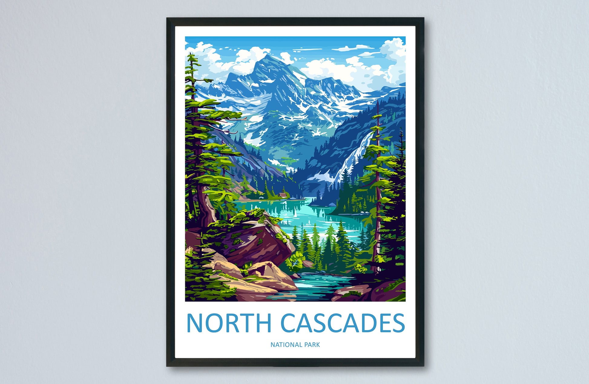 North Cascades National Park Travel Print Wall Art North Cascades National Park Wall Hanging Home Décor North Cascades National Park Gift