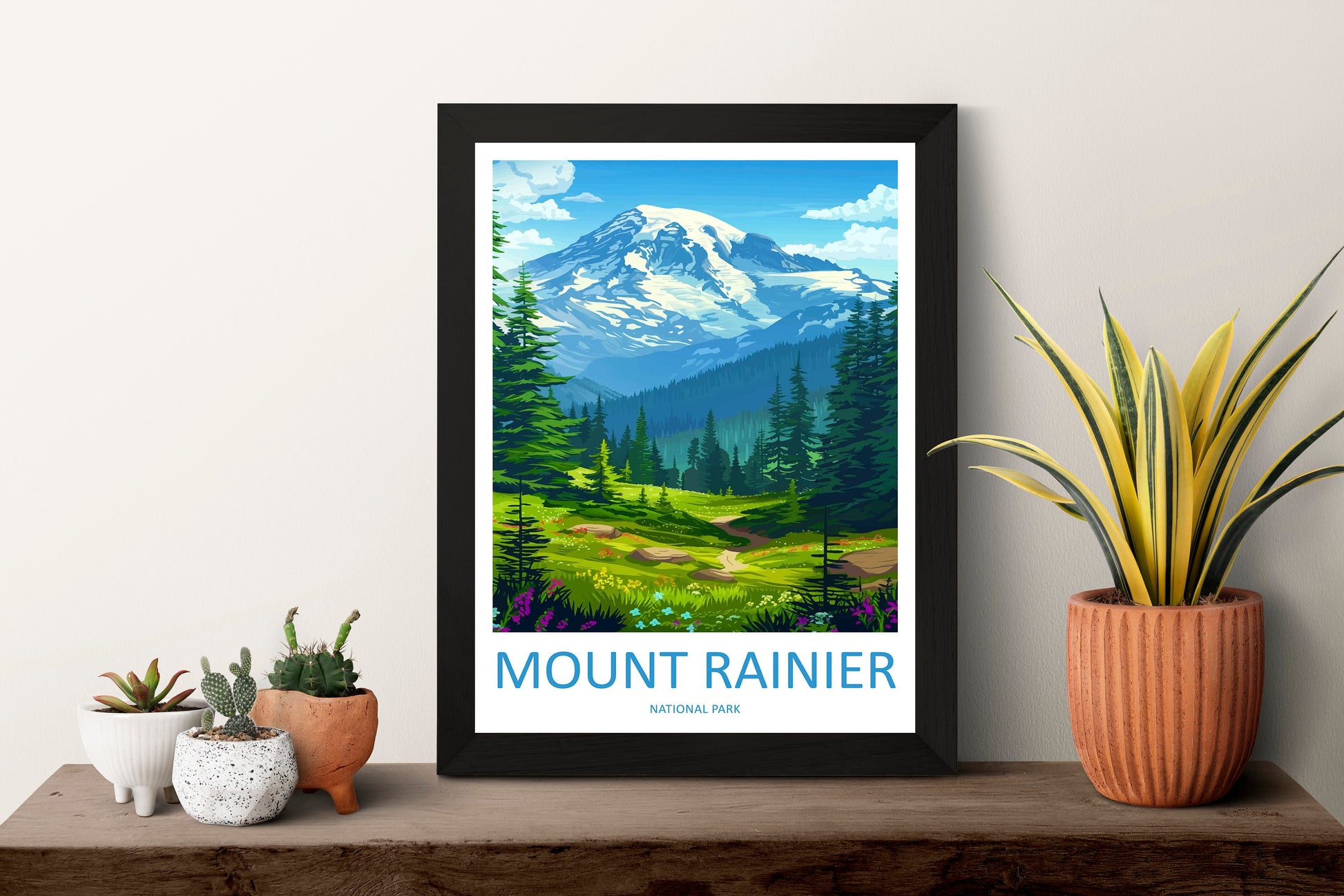 Mount Rainier National Park Travel Print Wall Art Mount Rainier National Park Wall Hanging Home Décor Mount Rainier National Park Gift Art