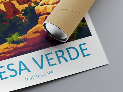 Mesa Verde National Park Travel Print Wall Art Mesa Verde Wall Hanging Home Décor Mesa Verde Gift Art Lovers Colorado Art Gift Lover Print