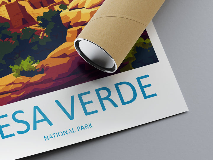 Mesa Verde National Park Travel Print Wall Art Mesa Verde Wall Hanging Home Décor Mesa Verde Gift Art Lovers Colorado Art Gift Lover Print