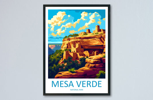 Mesa Verde National Park Travel Print Wall Art Mesa Verde Wall Hanging Home Décor Mesa Verde Gift Art Lovers Colorado Art Gift Lover Print