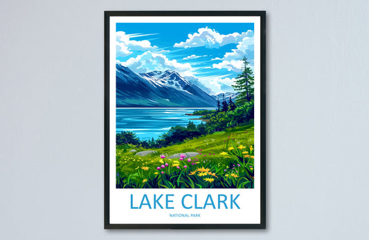Lake Clark Travel Print Wall Art Lake Clark Wall Hanging Home Décor Lake Clark Gift Art Lovers Alaska Art Lover Gift Lake Clark Art