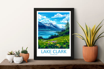 Lake Clark Travel Print Wall Art Lake Clark Wall Hanging Home Décor Lake Clark Gift Art Lovers Alaska Art Lover Gift Lake Clark Art