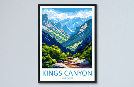 Kings Canyon National Park Travel Print Wall Art Kings Canyon National Park Wall Hanging Home Décor Kings Canyon National Park Gift Art