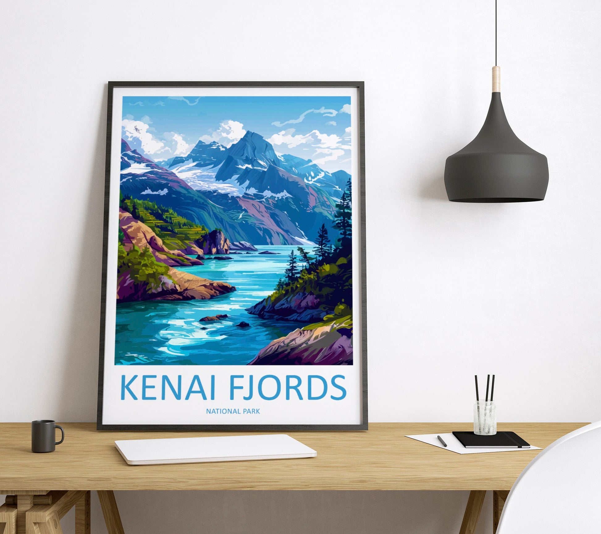Kenai Fjords National Park Travel Print Wall Art Kenai Fjords Wall Hanging Home Décor Kenai Fjords Gift Art Lovers Alaska Art Lover Gift